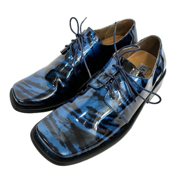 Vintage Zebra Blue Oxford Formal Zoot Suit Dress Shoe Rare OOAK NWOT main image 11